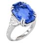 Sri Lanka Ceylon No Heat 14.58ct Sapphire Diamond 18K Ring-Dover Jewelry