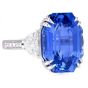 Sri Lanka Ceylon No Heat 14.58ct Sapphire Diamond 18K Ring-Dover Jewelry