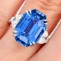 Sri Lanka Ceylon No Heat 14.58ct Sapphire Diamond 18K Ring-Dover Jewelry