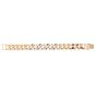 Estate Wide Diamond Curb Link 18K Yellow Gold Bracelet