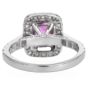 GIA No Heat Kashmir-Azad Pink Sapphire Cushion Cut 18K Engagement Ring|Dover jewelry|