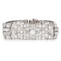 Vintage Art Deco 14.75cts Diamond Platinum Wide Link Bracelet 