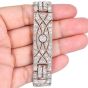 Vintage Art Deco 14.75cts Diamond Platinum Wide Link Bracelet 