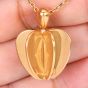 CARTIER 18k Yellow Gold Double C Apple Heart Pendant
