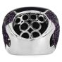 Estate Designer Diamond Onyx Amethyst 18k gold Cocktail Ring
