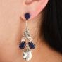 Sapphire Green Amethyst Diamond 18k Gold Chandelier Earrings