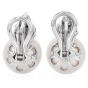 Classic 11mm Pearl Diamond 18K White Gold  Clip On Earrings