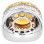 Yellow Sapphire Citrine Fancy diamond Gold Large Cocktail Ring-Dover jewelry