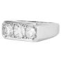 Vintage Diamond Platinum Signet Style Engagement Ring |Dover Jewelry|