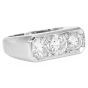 Vintage Diamond Platinum Signet Style Engagement Ring|Dover Jewelry|