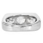 Vintage Diamond Platinum Signet Style Engagement Ring |Dover Jewelry|