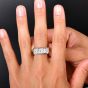 Vintage Diamond Platinum Signet Style Engagement Ring |Dover Jewelry|