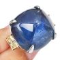 Exceptional No Heat Burma Sapphire 64.10cts Diamond 18K Platinum Cocktail Ring|Dover Jewelry|