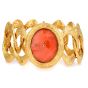 Vintage Omega Roy King  Coral 18K Textured Link Watch-Dover Jewelry