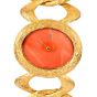 Vintage Omega Roy King Coral 18K Textured Link Watch-Dover Jewelry