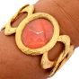 Vintage Omega Roy King Coral 18K Textured Link Watch-Dover Jewelry