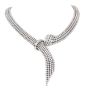 Estate Couture Diamond 45.80cts 18K Gold Scarf Necklace 