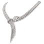 Estate Couture Diamond 45.80cts 18K Gold Scarf Necklace 