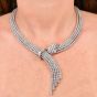 Estate Couture Diamond 45.80cts 18K Gold Scarf Necklace 
