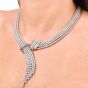 Estate Couture Diamond 45.80cts 18K Gold Scarf Necklace 