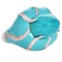 Estate Diamond Faceted Turquoise Dome 18K Statement Ring-Dover Jewelry