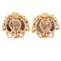 Vintage 3.25cttw Diamond 18K Gold Sunflower Motif Earrings