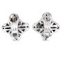Estate 6.28cttw Diamond 18K Quatrefoil Statement Earrings-Dover Jewelry