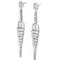 Vintage 10.48cttw Diamond Platinum Cascading Drop Earrings