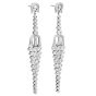 Vintage 10.48cttw Diamond Platinum Cascading Drop Earrings
