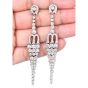 Vintage 10.48cttw Diamond Platinum Cascading Drop Earrings