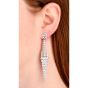 Vintage 10.48cttw Diamond Platinum Cascading Drop Earrings