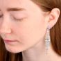 Vintage 10.48cttw Diamond Platinum Cascading Drop Earrings