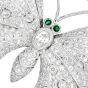 Estate Butterfly Brooch Pendant Platinum Diamond 10.90cts Emerald|DoverJewelry|