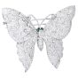 Estate Butterfly Brooch Pendant Platinum Diamond 10.90cts Emerald|DoverJewelry|
