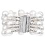 Estate Diamond South Sea Pearl Multi Row Wrap Bracelet-Dover Jewelry