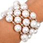 Estate Diamond South Sea Pearl Multi Row Wrap Bracelet-Dover Jewelry