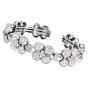 Vintage Inspired Diamond Clover 18K Gold Cuff Bracelet-Dover Jewelry