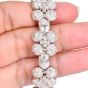 Vintage Inspired Diamond Clover 18K Gold Cuff Bracelet-Dover Jewelry