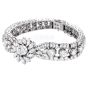Vintage 16.25cts Diamond Platinum Floral Wrap Bracelet-Dover Jewelry