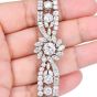 Vintage 16.25cts Diamond Platinum Floral Wrap Bracelet-Dover Jewelry