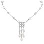 Bvlgari Diamond  Pearl 18K Gold Bulgari Circle Drop Necklace