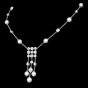 Bvlgari Diamond  Pearl 18K Gold Bulgari Circle Drop Necklace