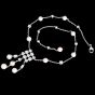 Bvlgari Diamond  Pearl 18K Gold Bulgari Circle Drop Necklace