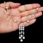 Bvlgari Diamond  Pearl 18K Gold Bulgari Circle Drop Necklace