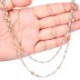 Estate 15.75cts Diamond 14K Two Tone Long By the Yard Necklace-Dover Jewelry