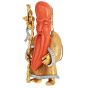 Vintage Coral 18K Gold Chinese Monk Shou Lao Large Brooch Pin-Dover Jewelry