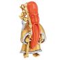 Vintage Coral 18K Gold Chinese Monk Shou Lao Large Brooch Pin-Dover Jewelry