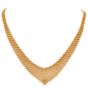 Tiffany & Co. Estate 18K Gold Chevron Mesh Necklace-Dover Jewelry