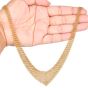 Tiffany & Co. Estate 18K Gold Chevron Mesh Necklace-Dover Jewelry