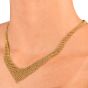 Tiffany & Co. Estate 18K Gold Chevron Mesh Necklace-Dover Jewelry
